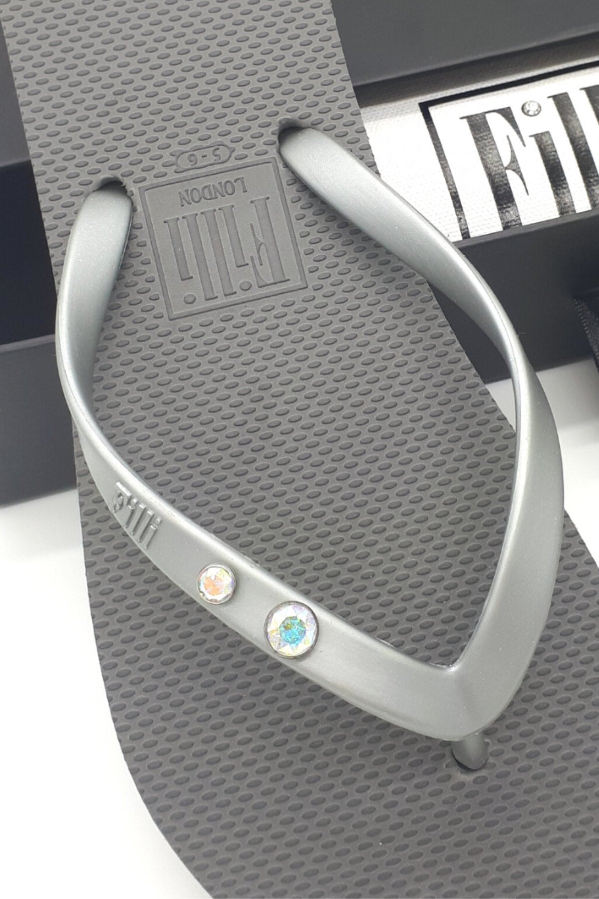 Filli London Luxury Crystal Flip Flops