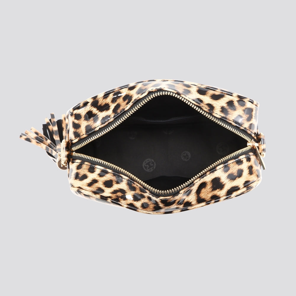 Leopard Print Crossbody Bag In Brown