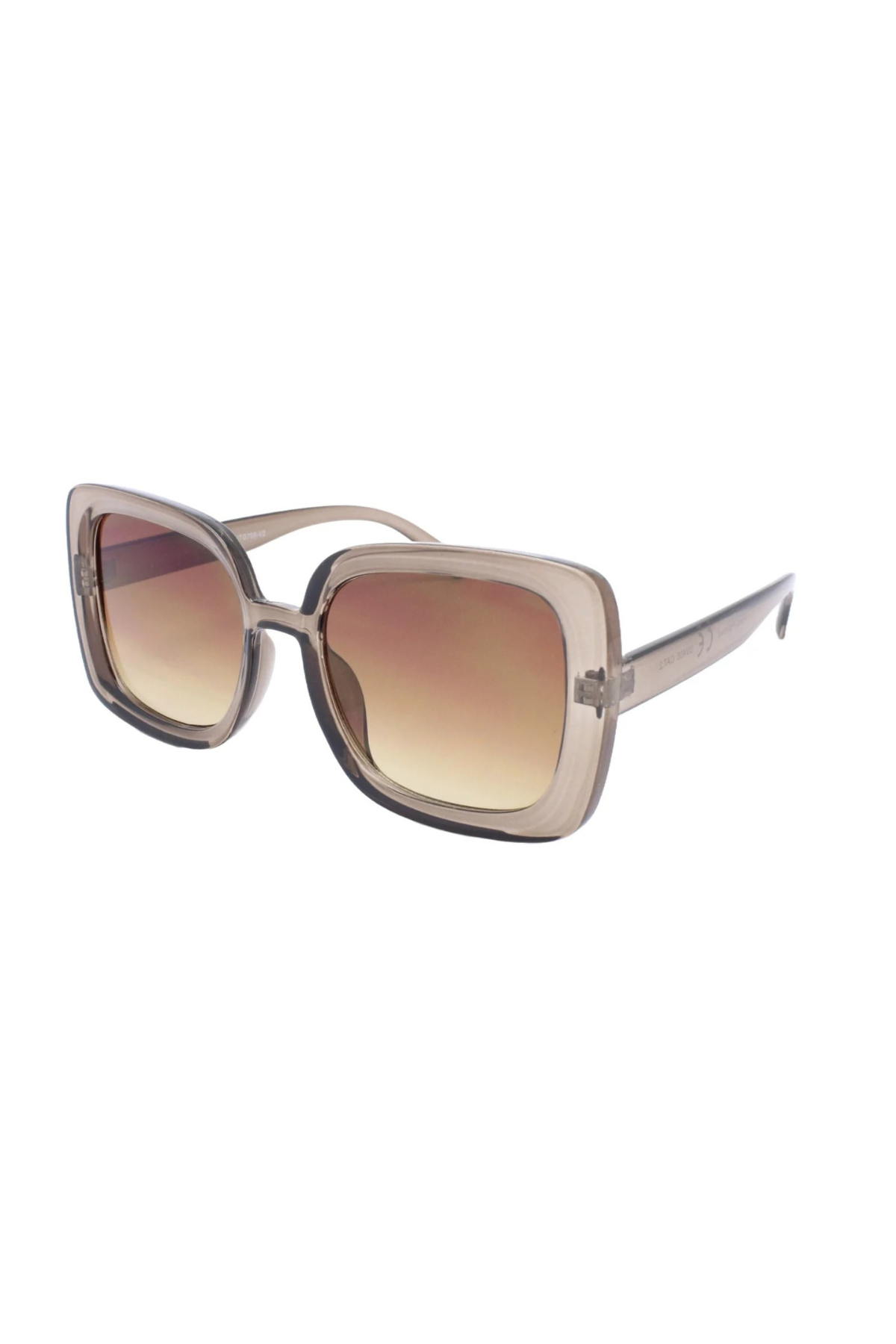Sienna Oversized Vintage Style Sunglasses In Taupe