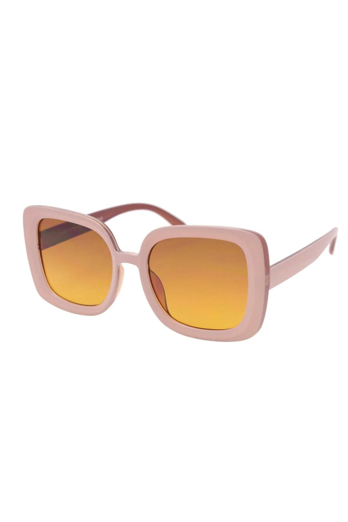 Sienna Oversized Vintage Style Sunglasses In Blush