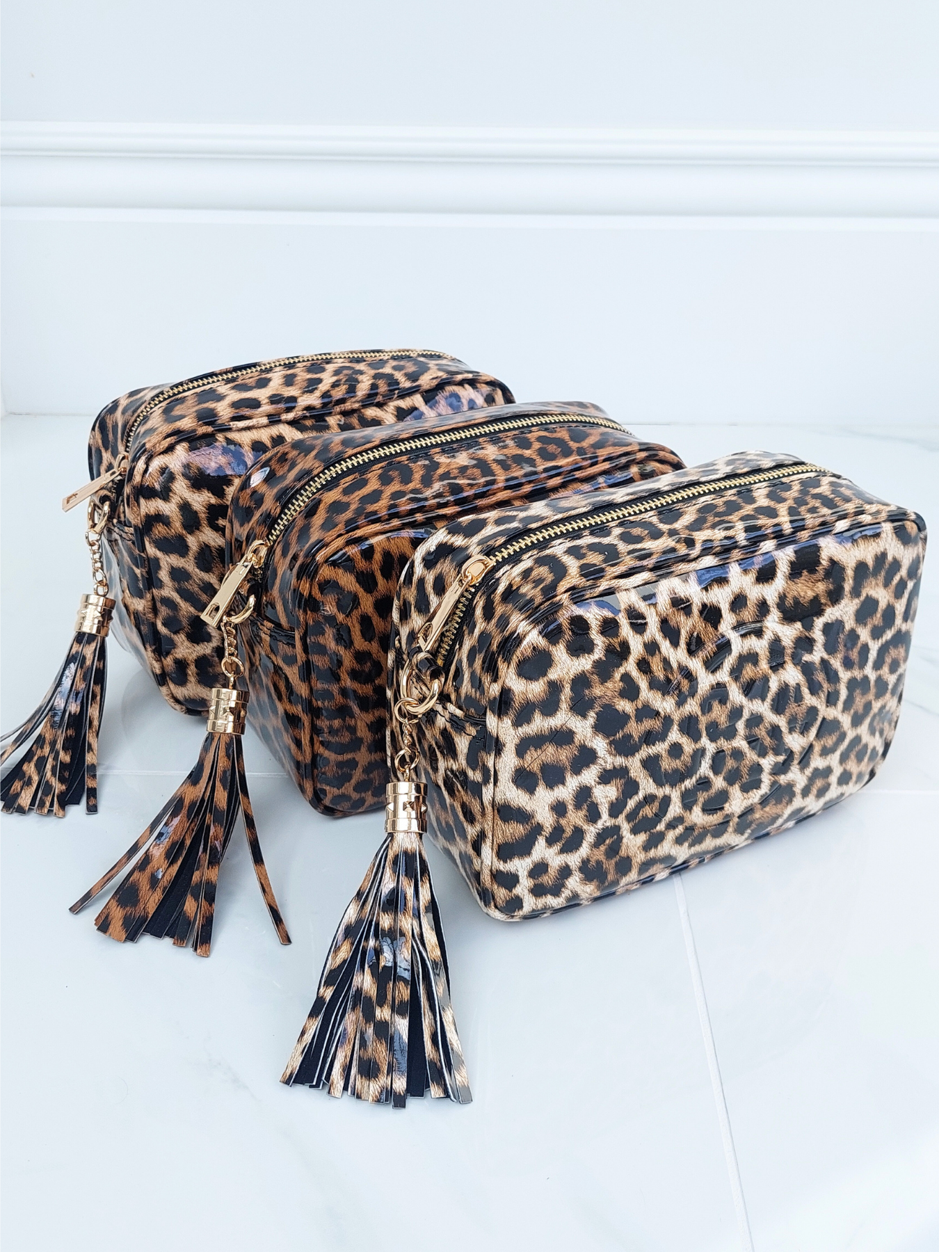 Leopard Print Crossbody Bag In Brown