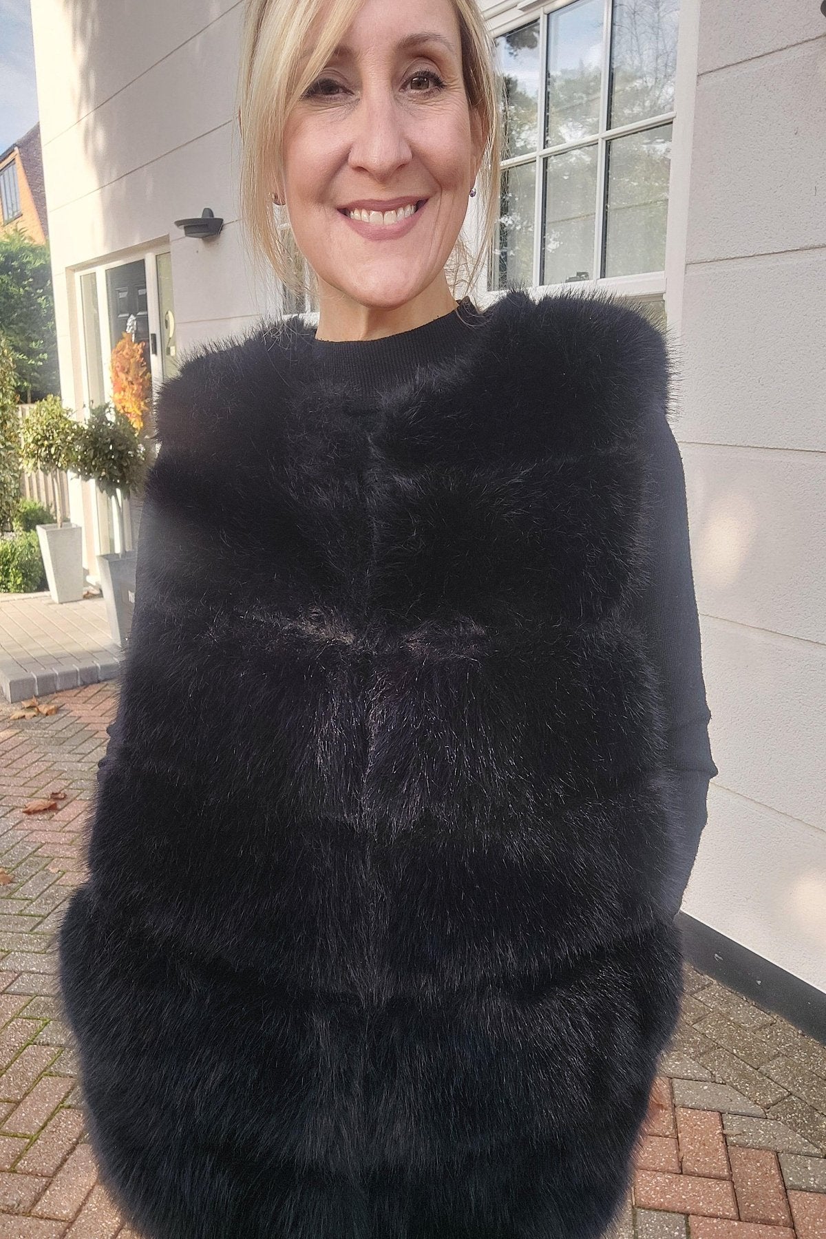 Faux Fur Gilet In Black – Filli London