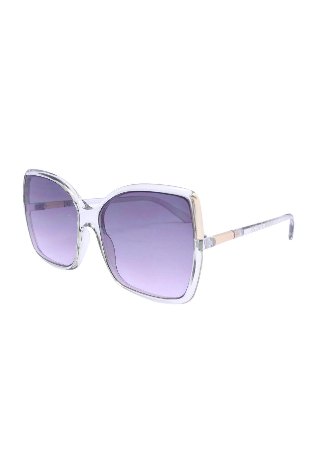 Freya Oversized Vintage Style Sunglasses In Crystal