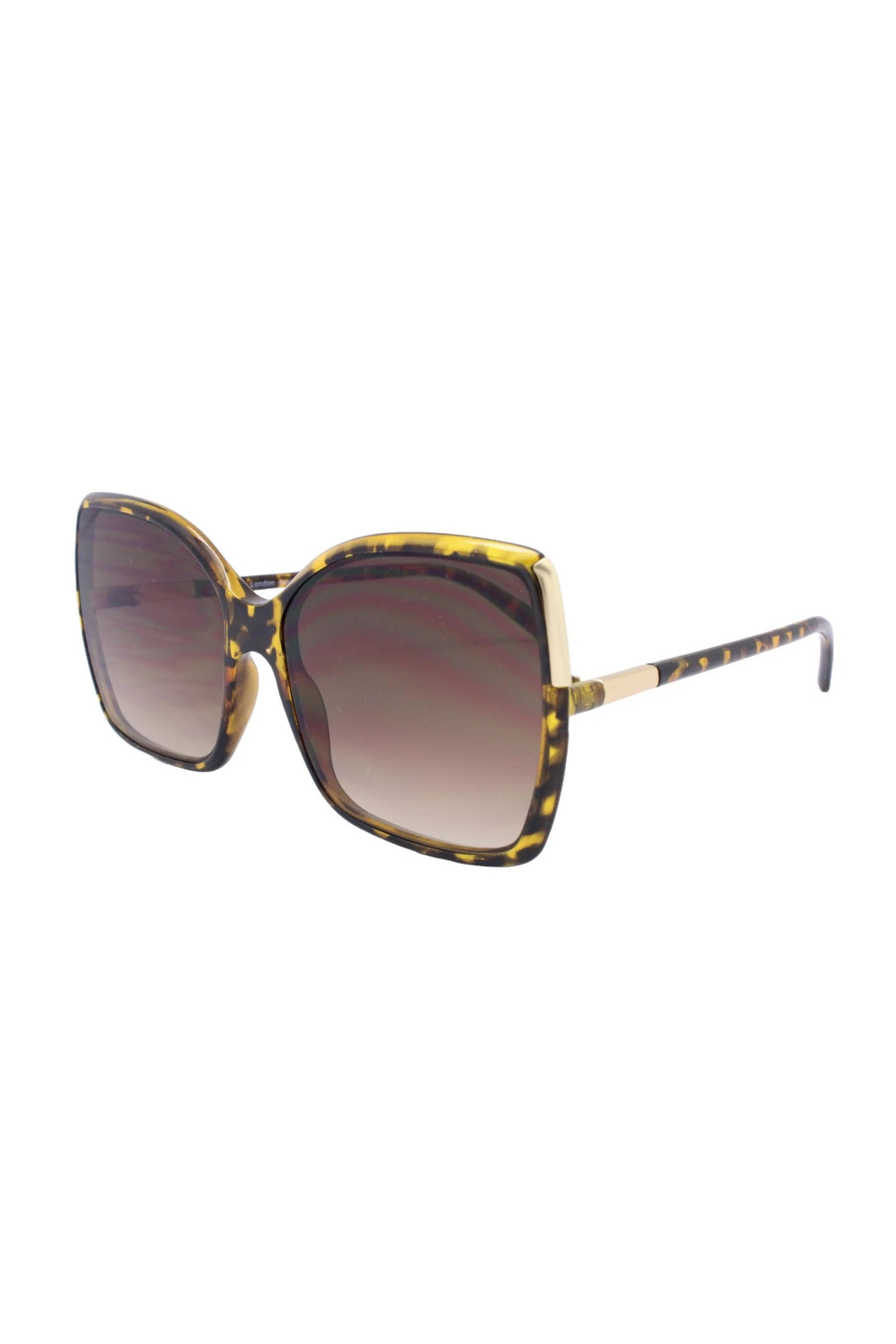 Freya Oversized Vintage Style Sunglasses In Tortoise