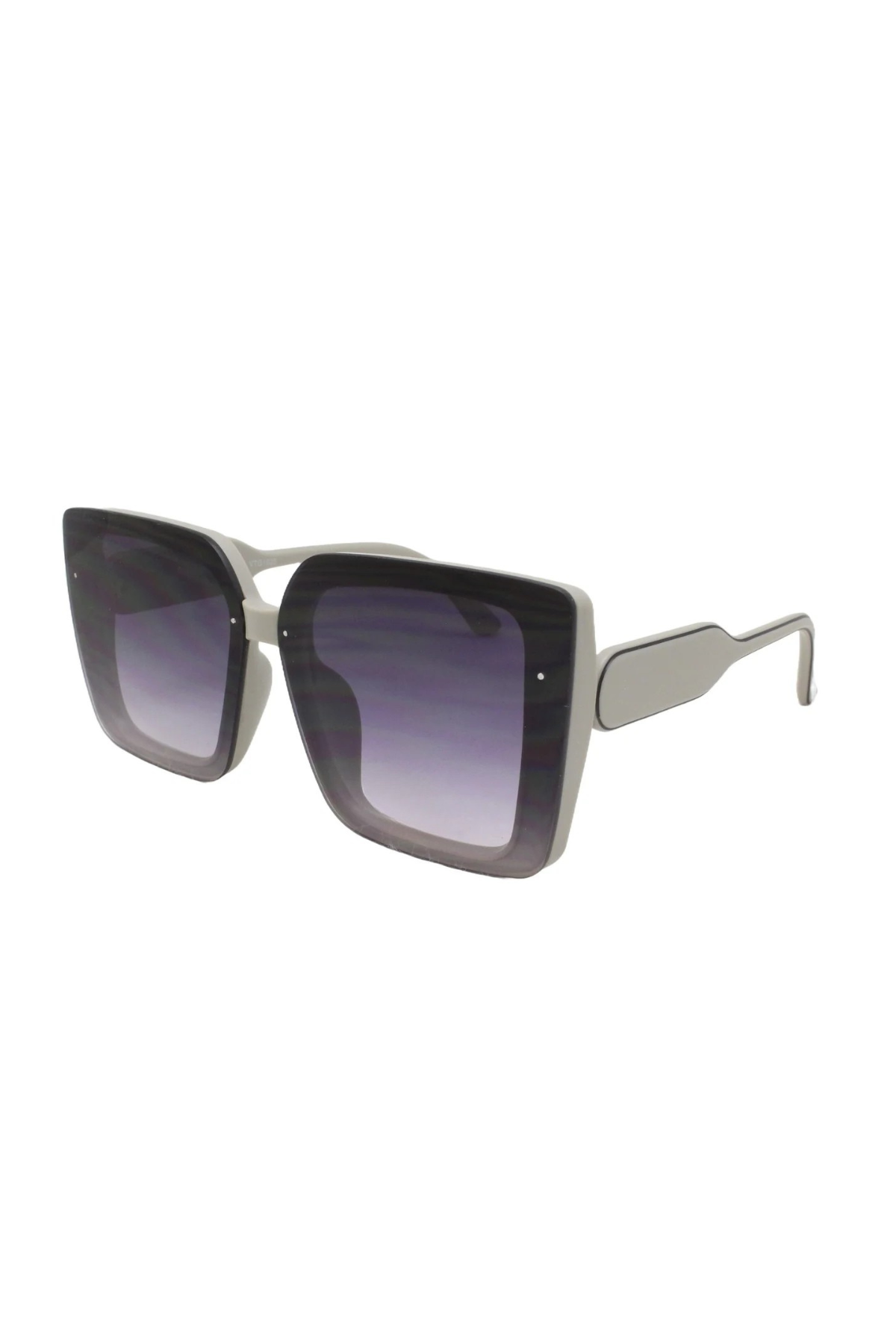Amber Vintage Glamour Oversized Sunglasses In Grey
