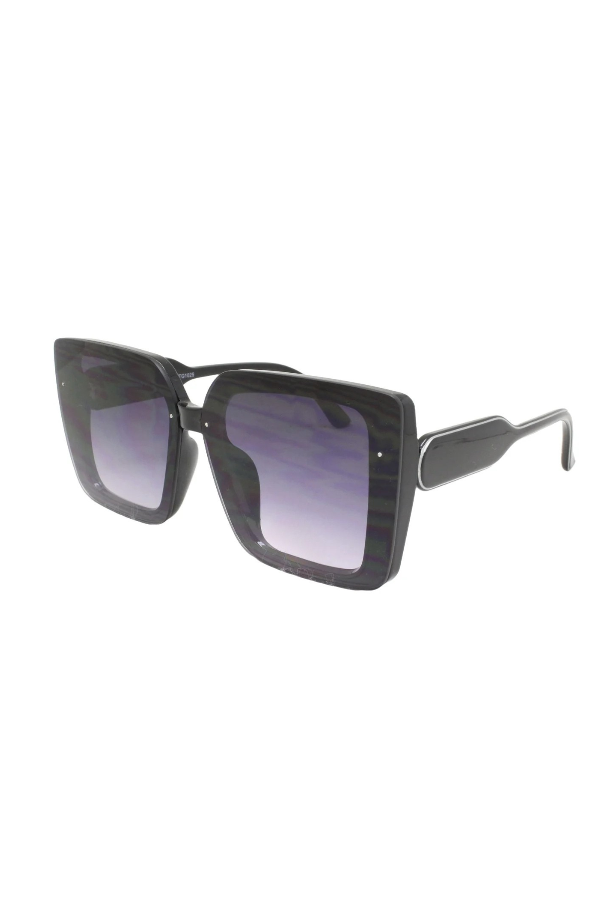 Amber Vintage Glamour Oversized Sunglasses In Black