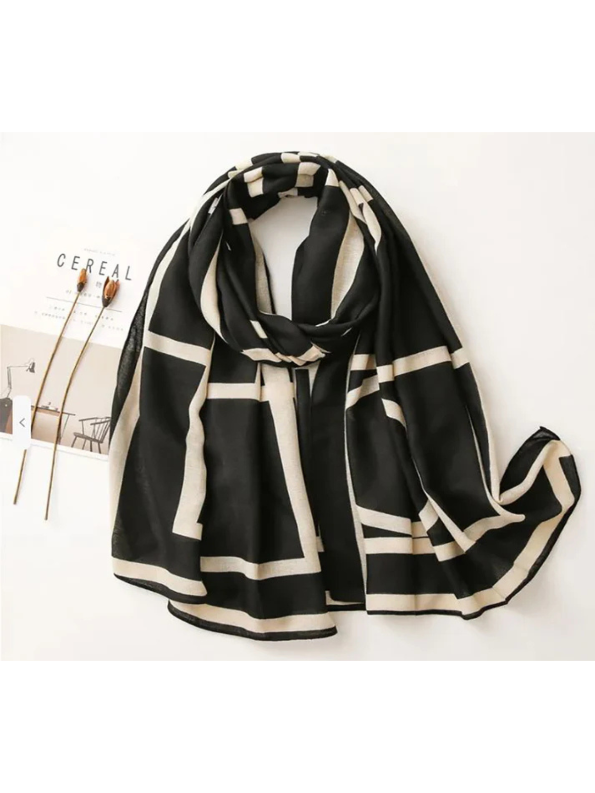 Geo Print Scarf