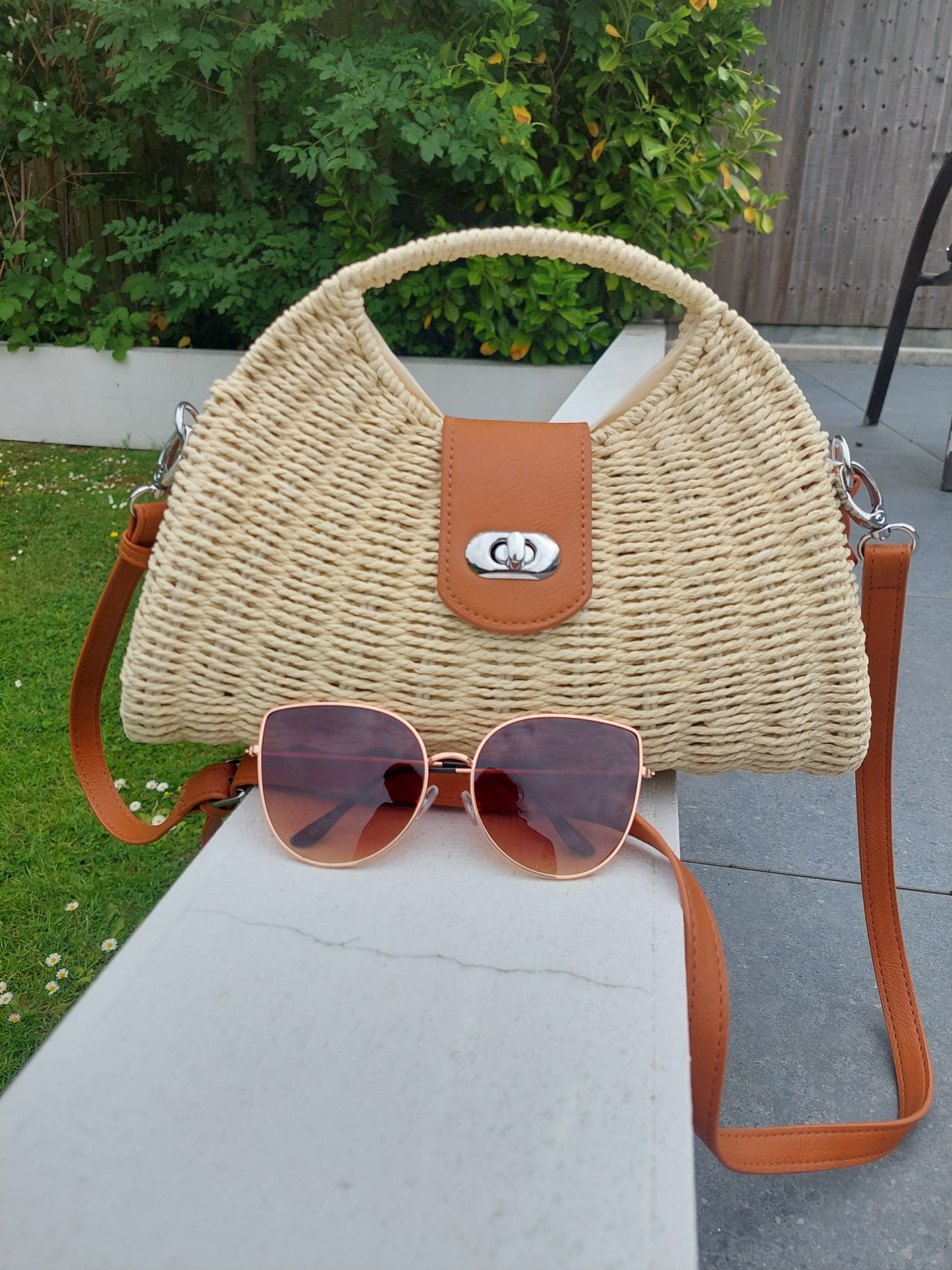 NEW ✨ Woven Box Bag In Beige - Filli London