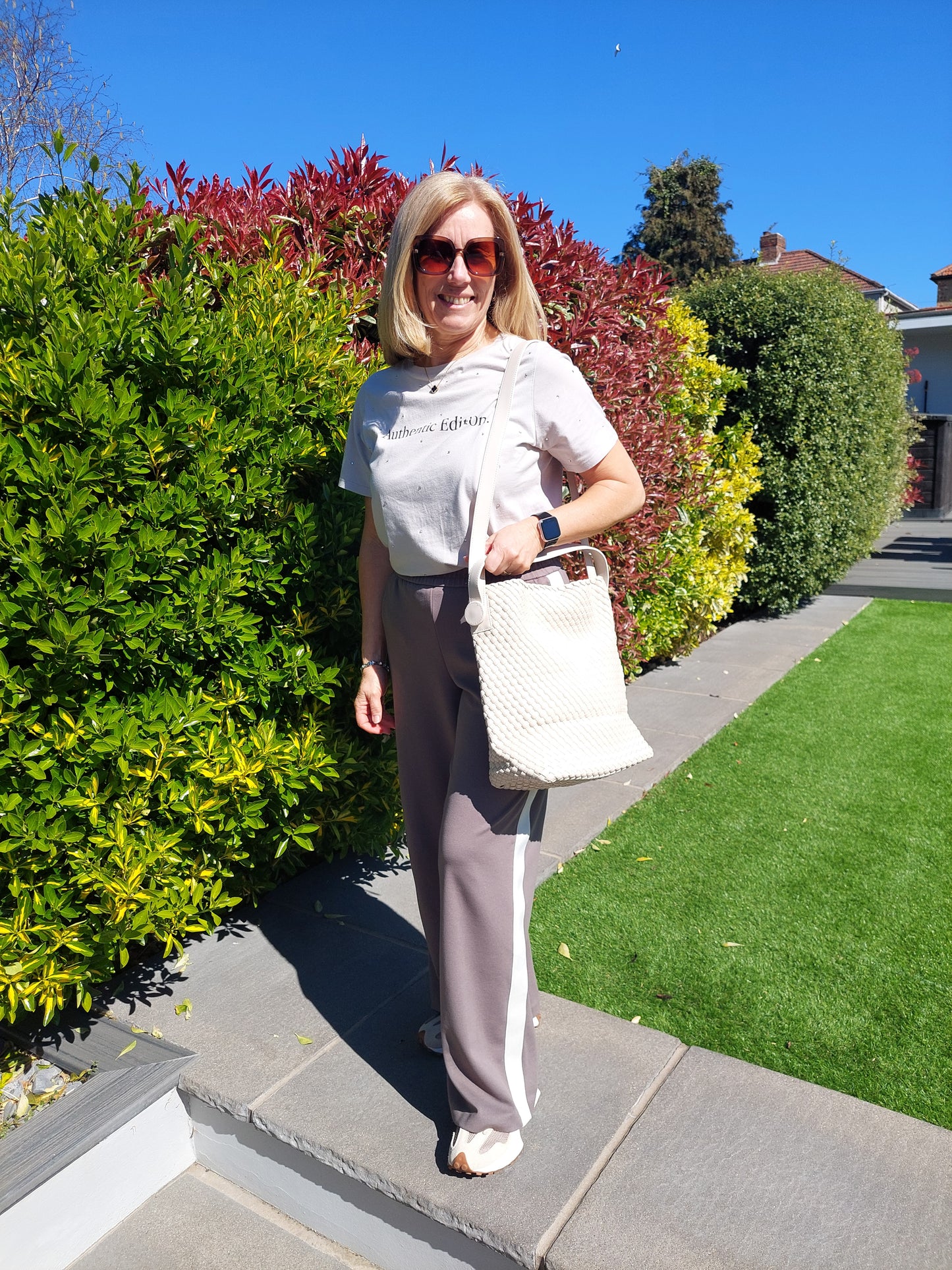 Luxury Woven Hobo Bag With Matching Pouch In Cream