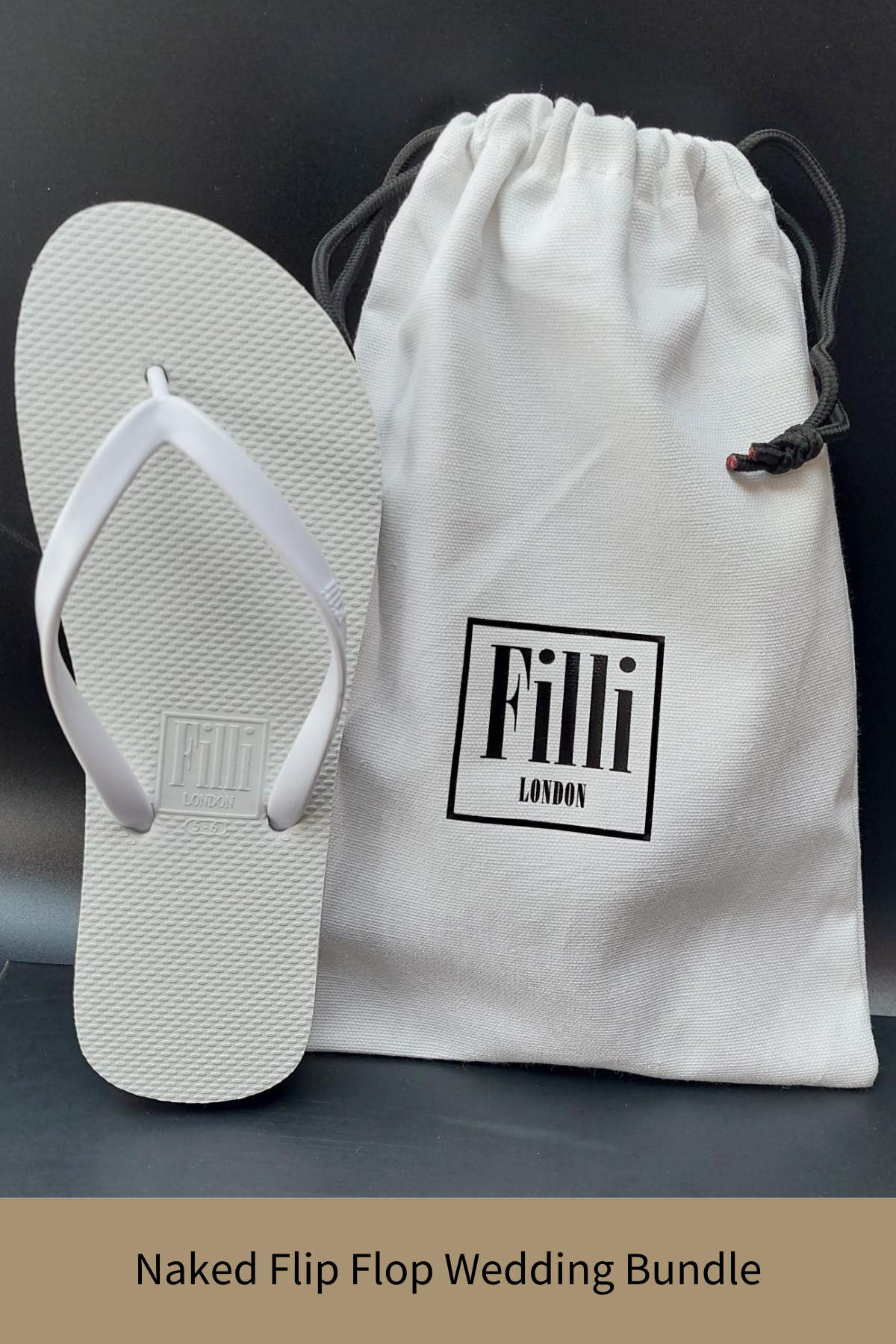 Naked Wedding Flip Flop Bundle In White - Filli London