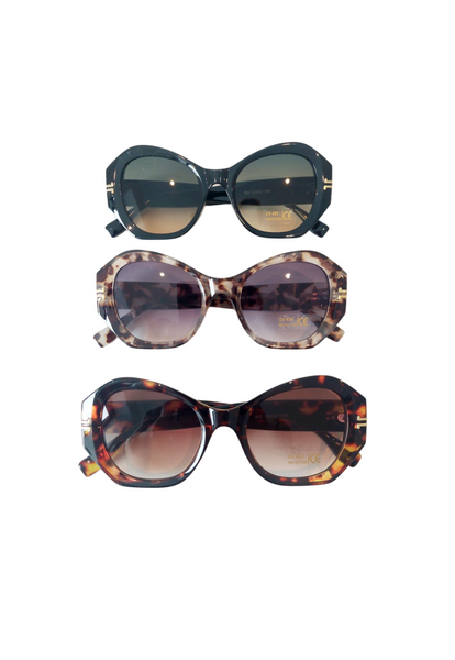 Miranda Geometric Sunglasses In Tortoise Shell - Filli London