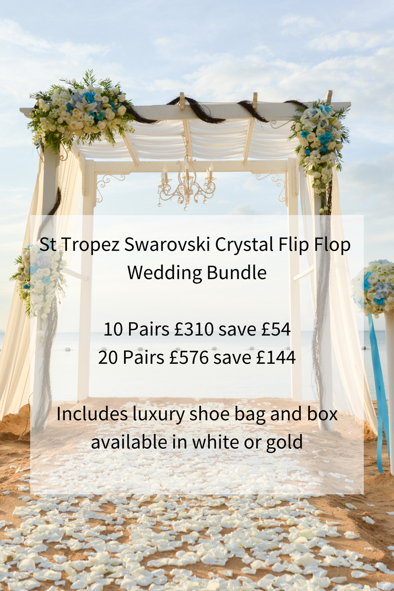 Luxury Wedding Flip Flop Bundle In Gold Filli London