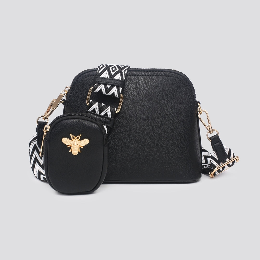 Bee Set Crossbody Bag In Black