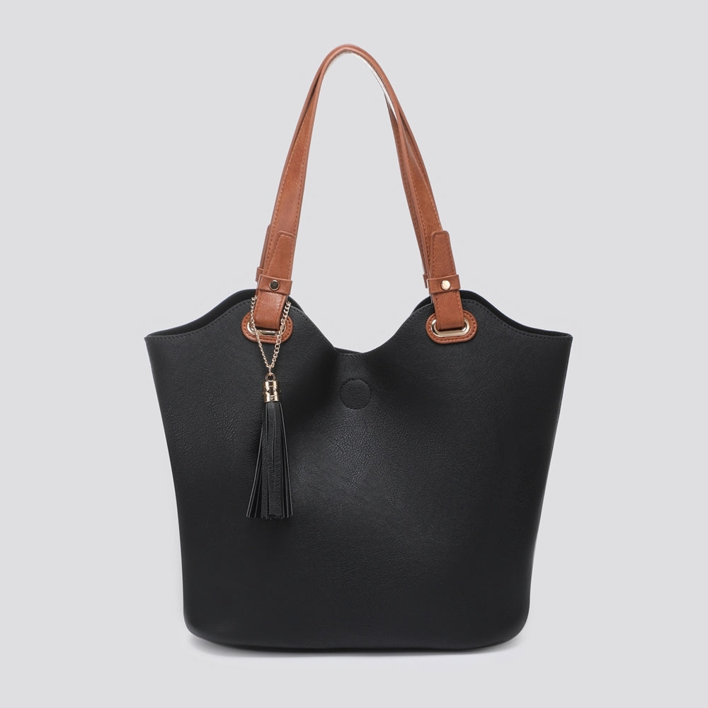 Tote & Crossbody Bag Set In Black