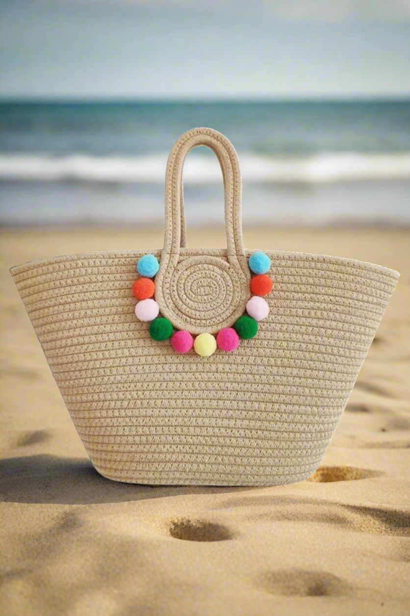 Pom Pom Beach Bag