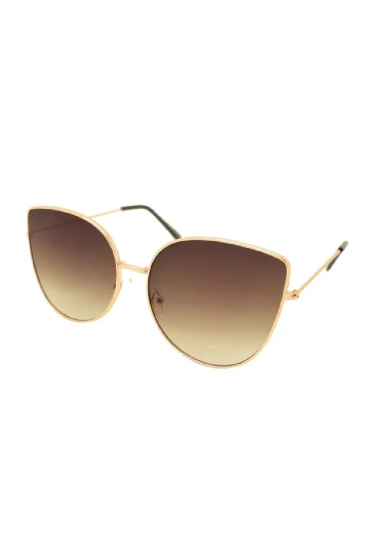 Farrah Cat Eye Aviator Sunglasses In Brown