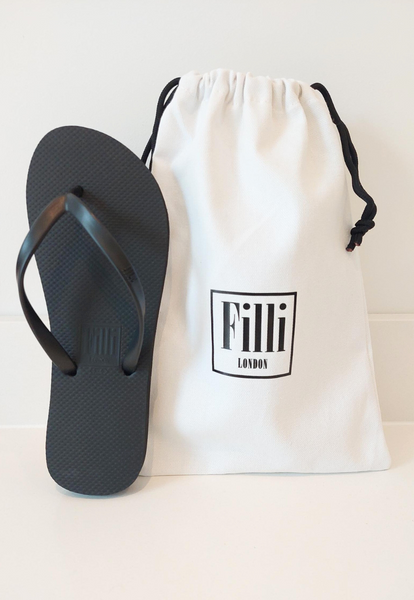 Naked Flip Flops - Black - Filli London