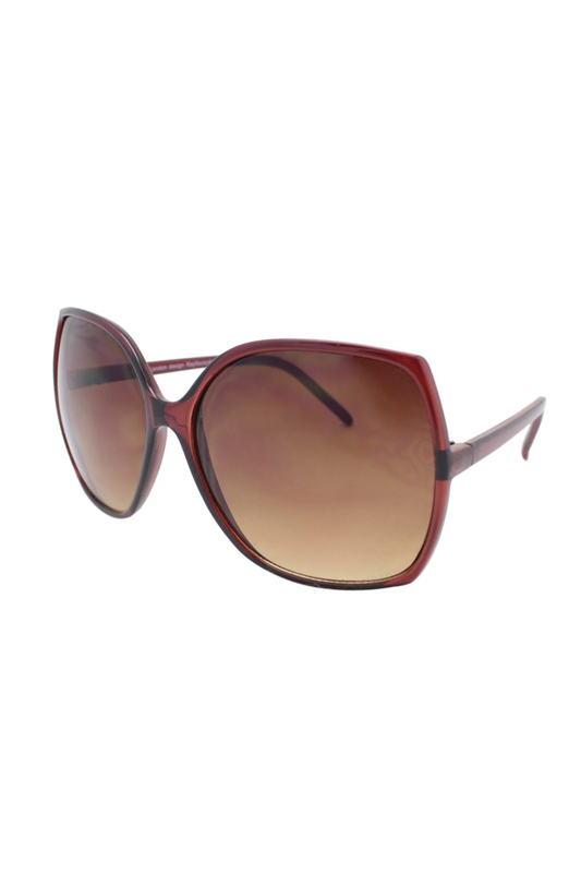 Mia Oversized Fashion Sunglasses In Burgundy
