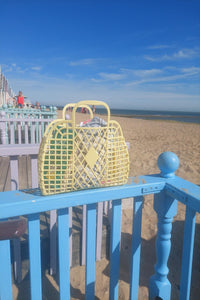 Large Retro Jelly Basket In Yellow - Filli London