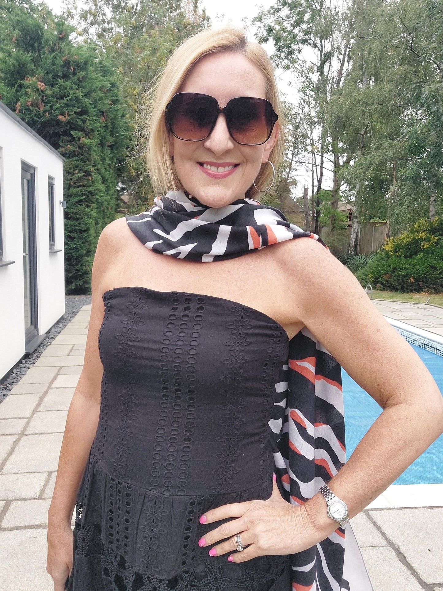 Abstract Zebra Print Scarf