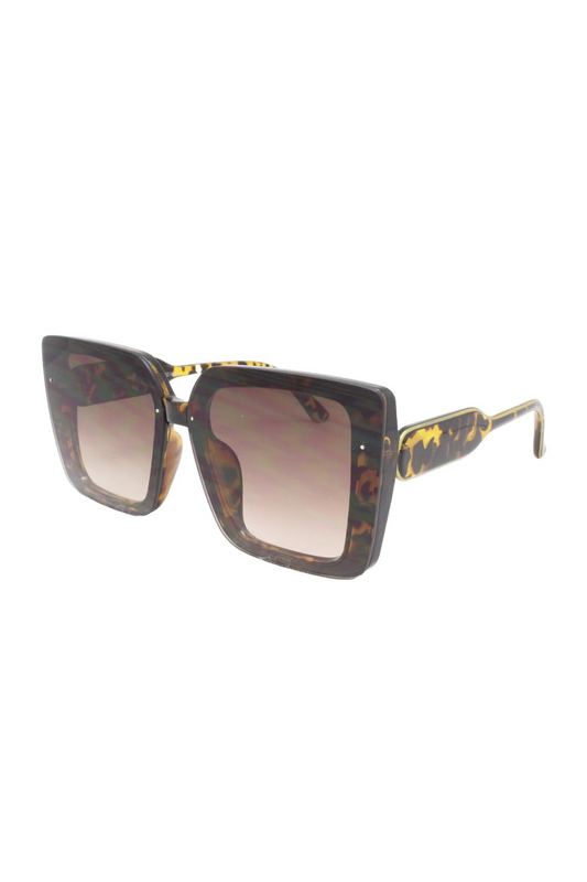 Amber Vintage Glamour Oversized Sunglasses In Tortoise - Filli London