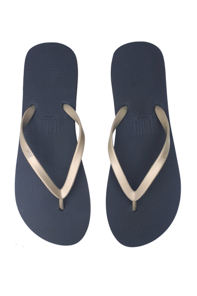 Naked Flip Flops - Gold on Black - Filli London