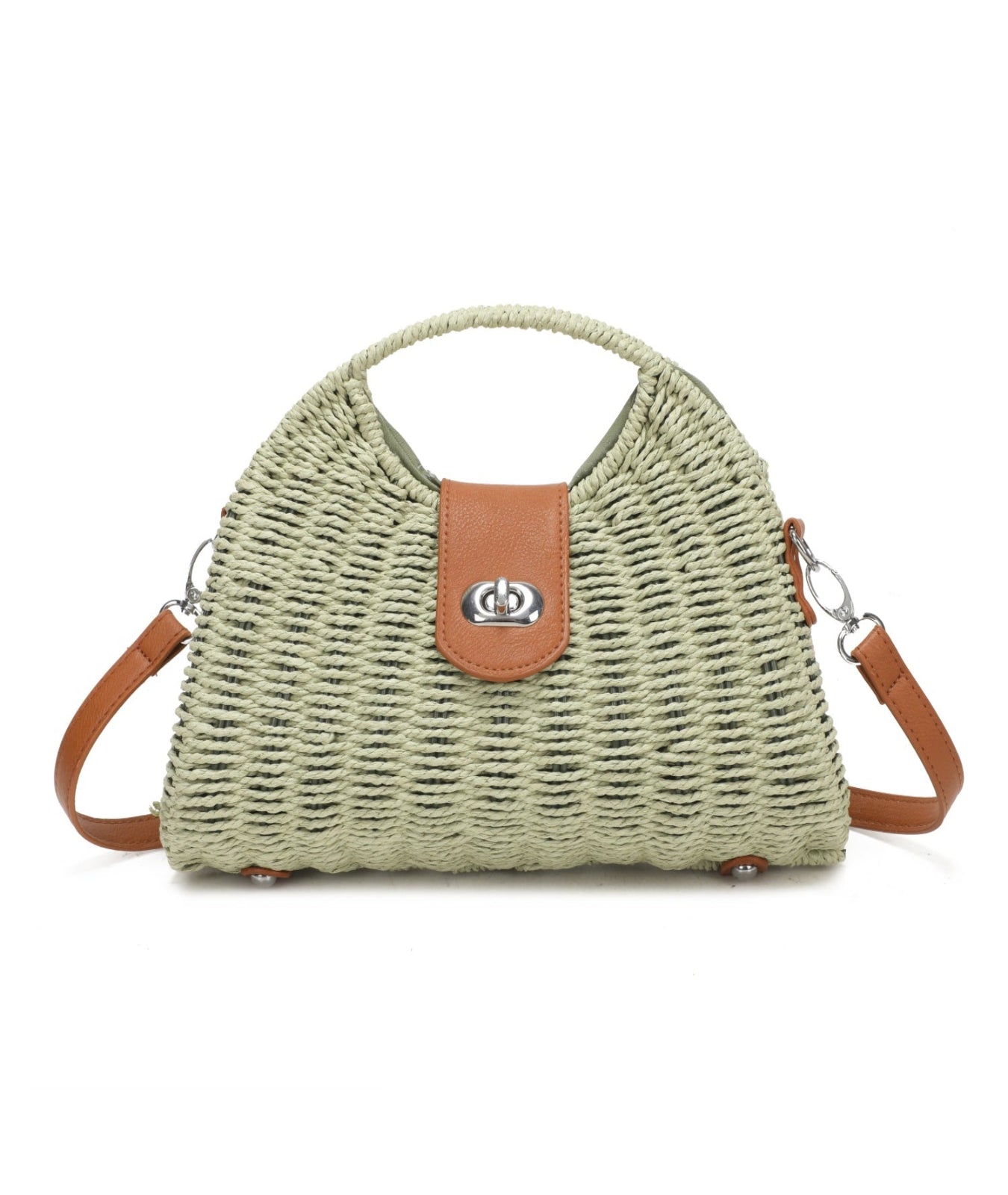 NEW ✨ Straw Box Bag In Green