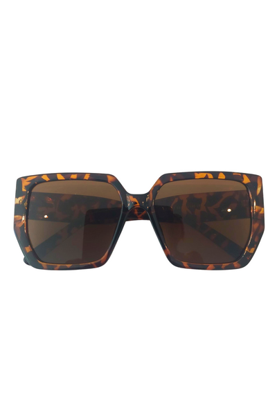 Square Framed Sunglasses In Tortoise Shell - Filli London