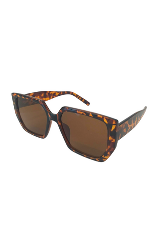 Square Framed Sunglasses In Tortoise Shell - Filli London