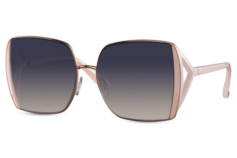 Valencia Gold Frame Sunglasses In Pink
