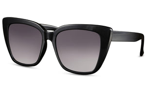 Tulum Oversized Cat Eye Sunglasses In Black