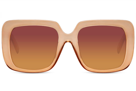 Bahia Oversized Sunglasses In Amber - Filli London