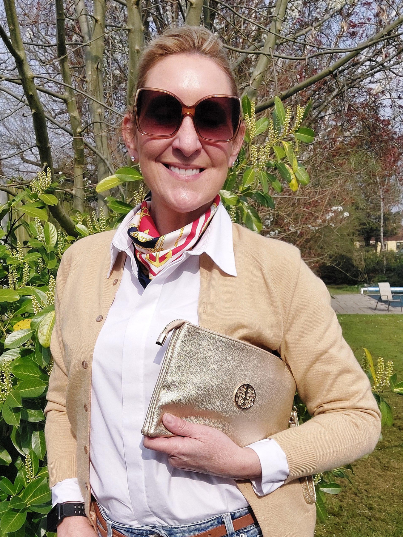 NEW ✨ Gold Detail Clutch/Shoulder/Crossbody Bag In Gold - Filli London