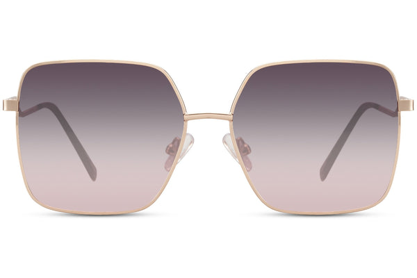 Ibiza Gold Frame Sunglasses In Smoky Purple