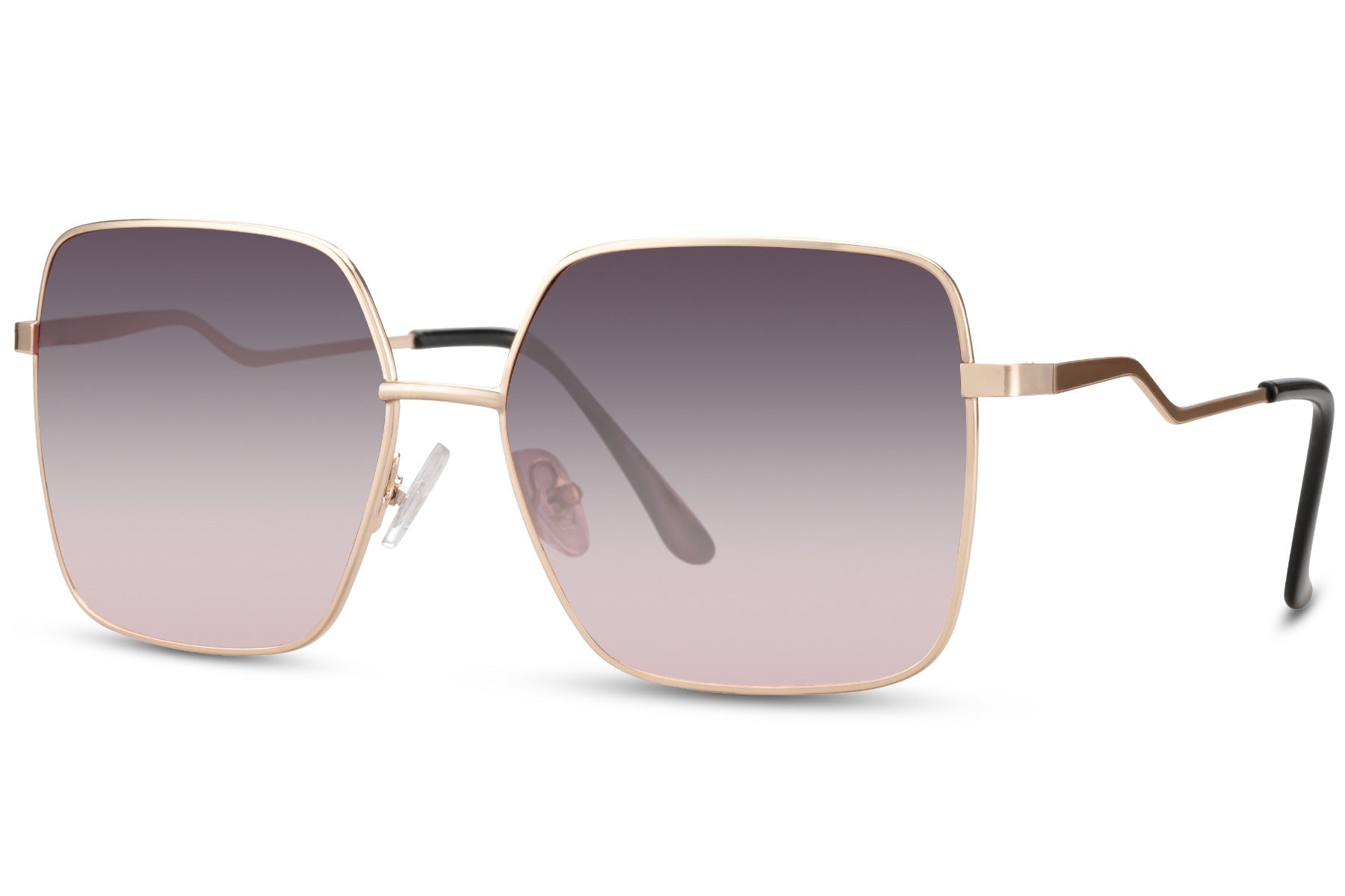 Ibiza Gold Frame Sunglasses In Smoky Purple - Filli London