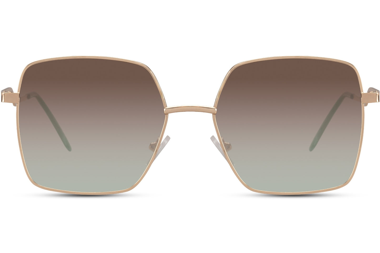 Ibiza Gold Frame Sunglasses In Brown