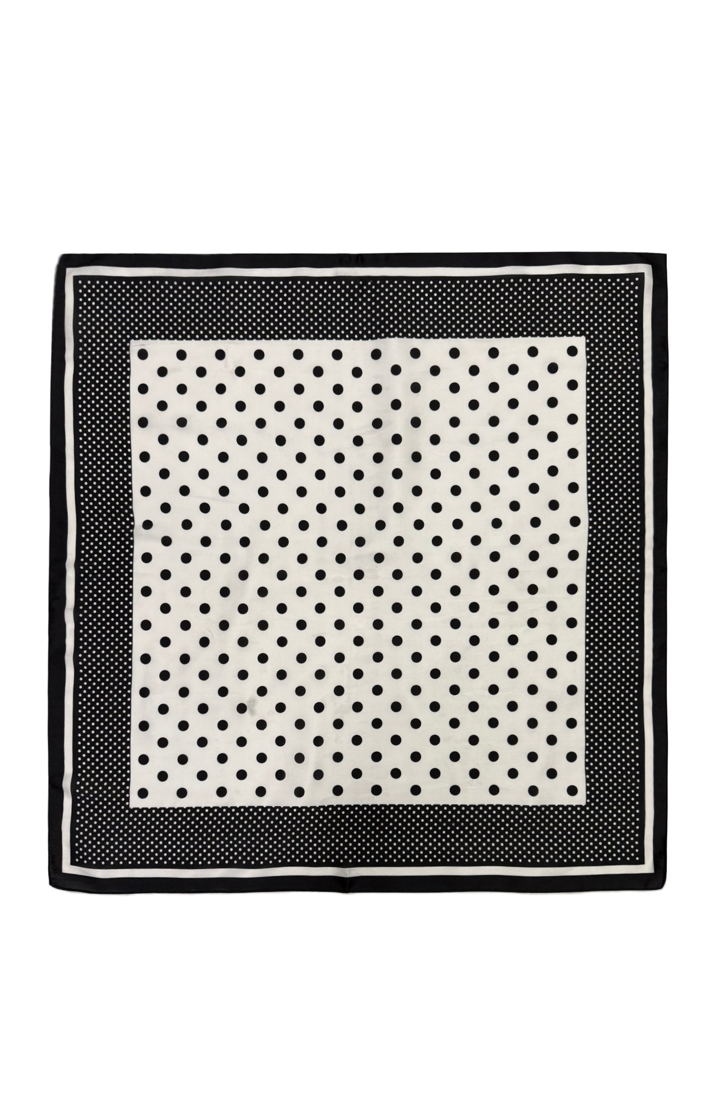 Polka Dot Border Square Neck Scarf
