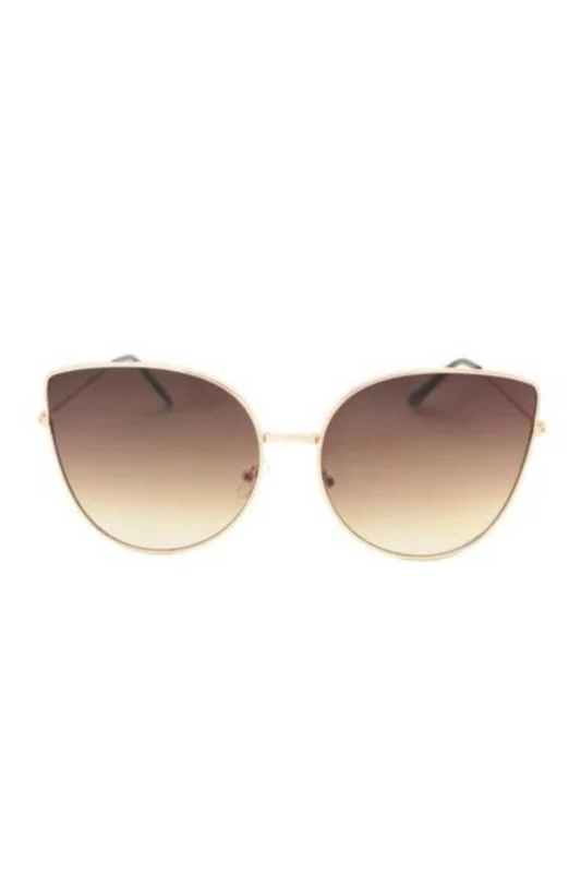 Farrah Cat Eye Aviator Sunglasses In Brown
