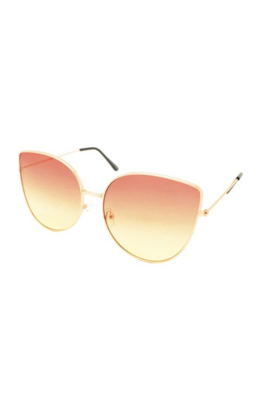 Farrah Cat Eye Aviator Sunglasses In Sunset