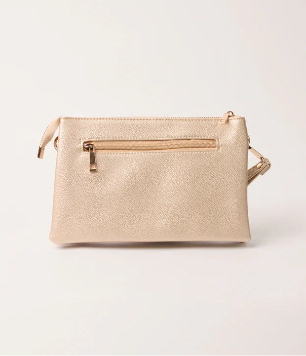 NEW ✨ Gold Detail Clutch/Shoulder/Crossbody Bag In Gold - Filli London