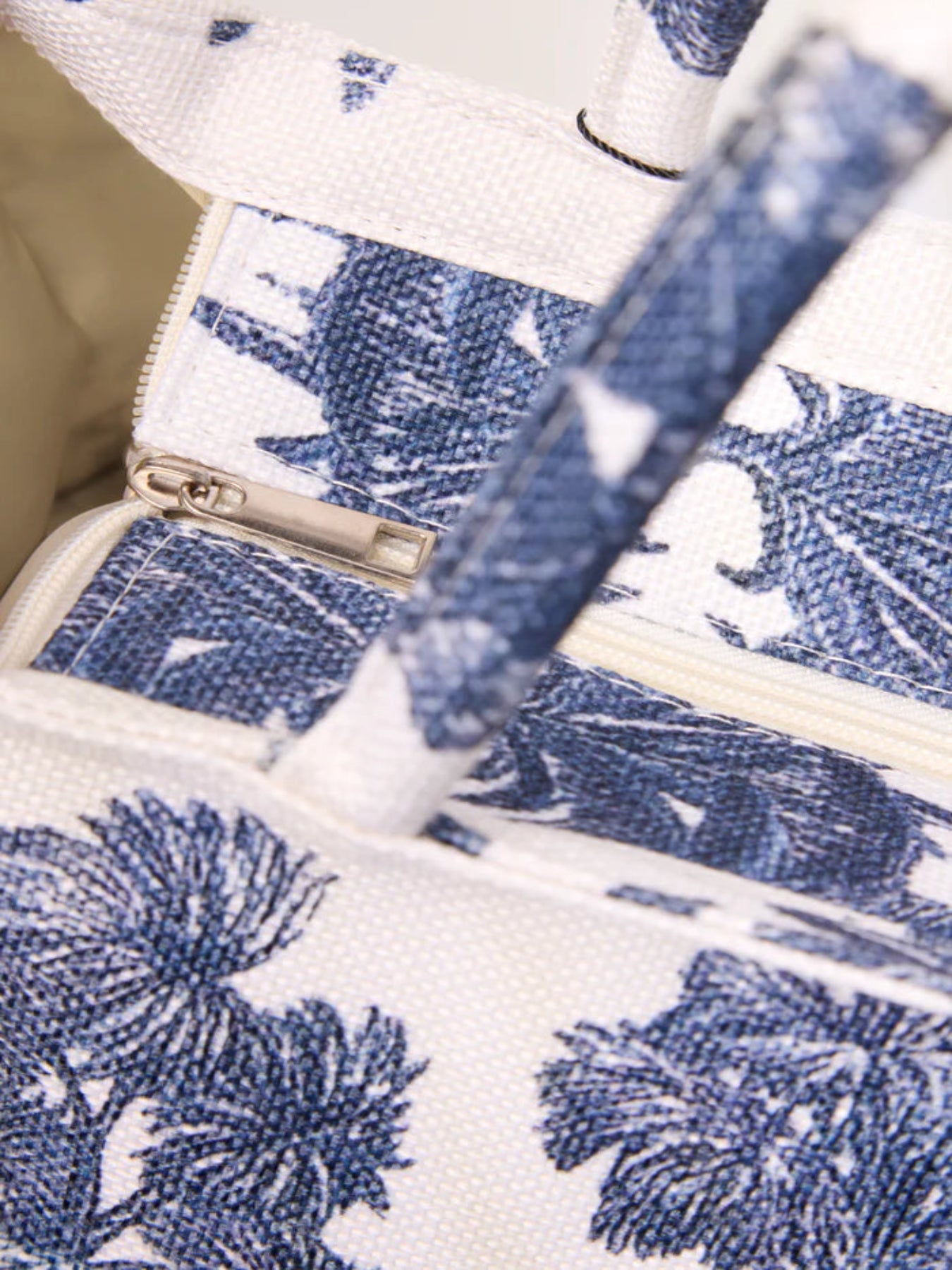 NEW ✨ Sicilia Woven Beach Tote In Blue Toile - Filli London