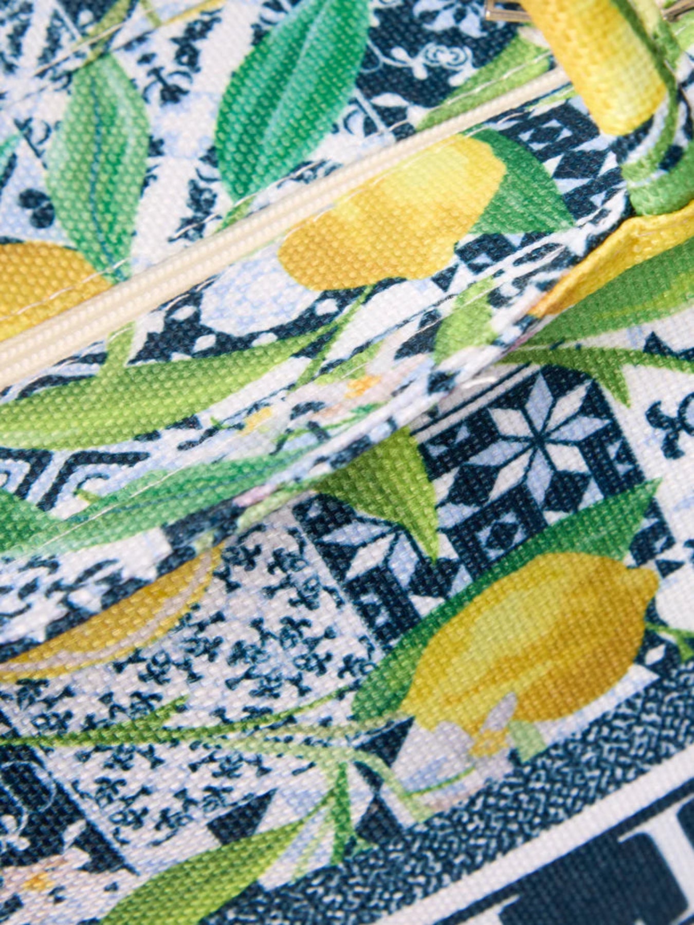 NEW ✨ Sicilia Woven Beach Tote Lemon Print - Filli London