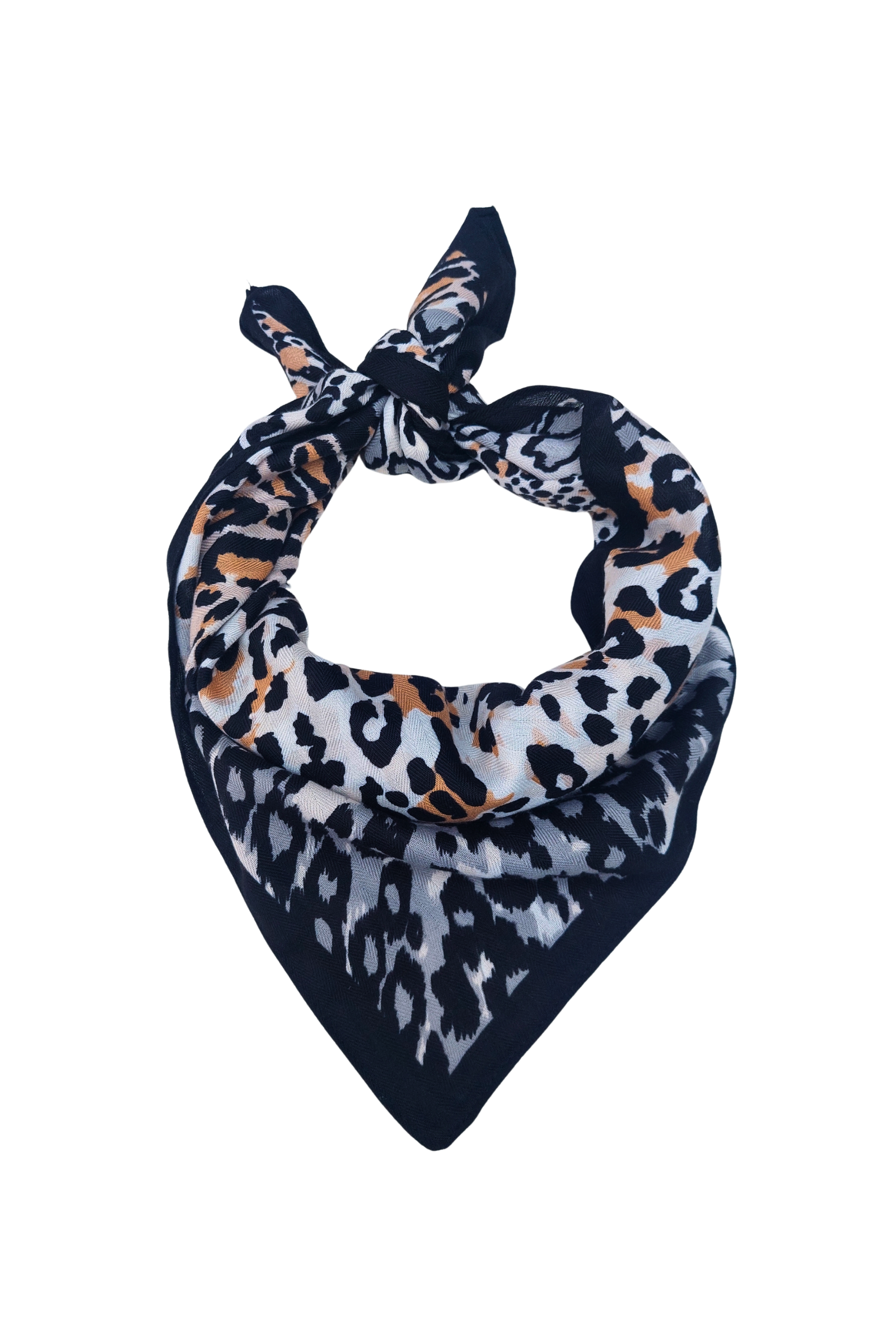 NEW ✨ Multi Leopard Print Border Square Neck Scarf - Filli London