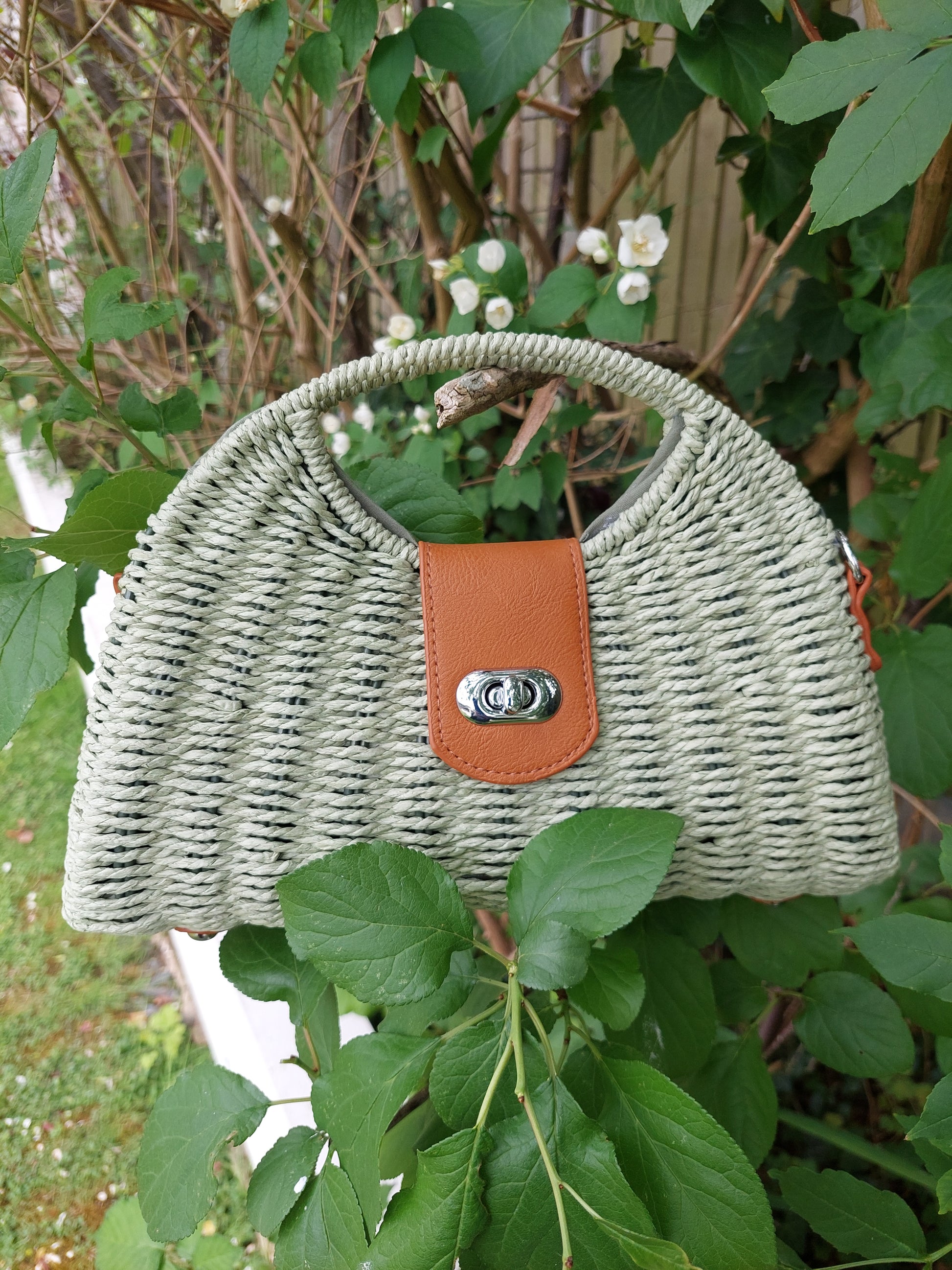 NEW ✨ Woven Box Bag In Green - Filli London