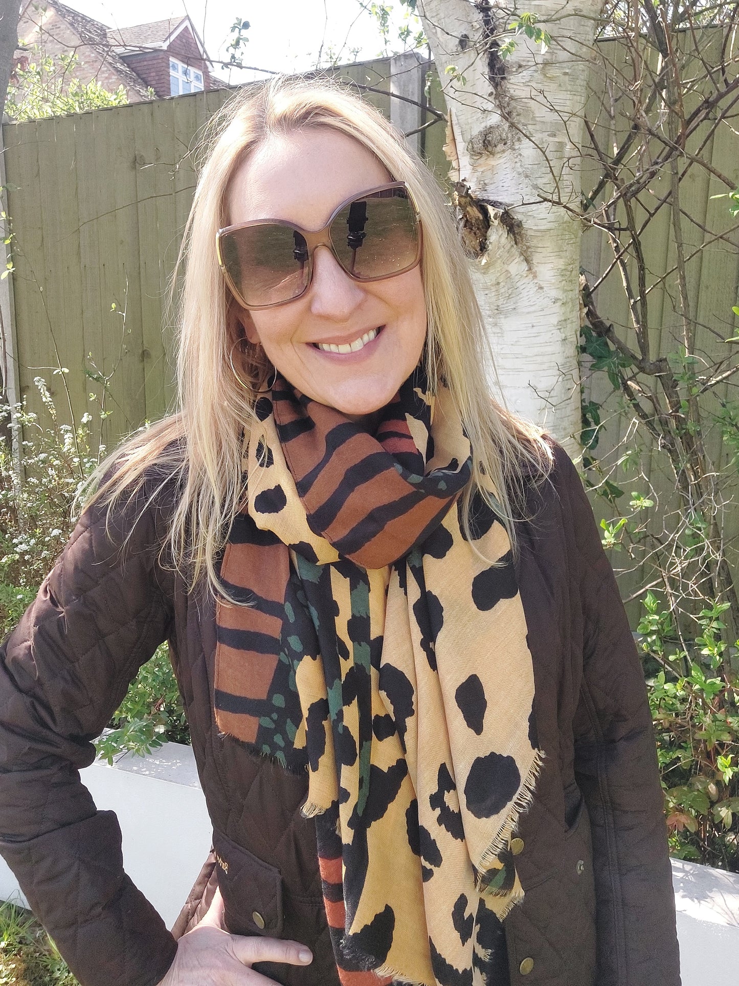 New Colour ✨Leopard Print Scarf In Mustard - Filli London
