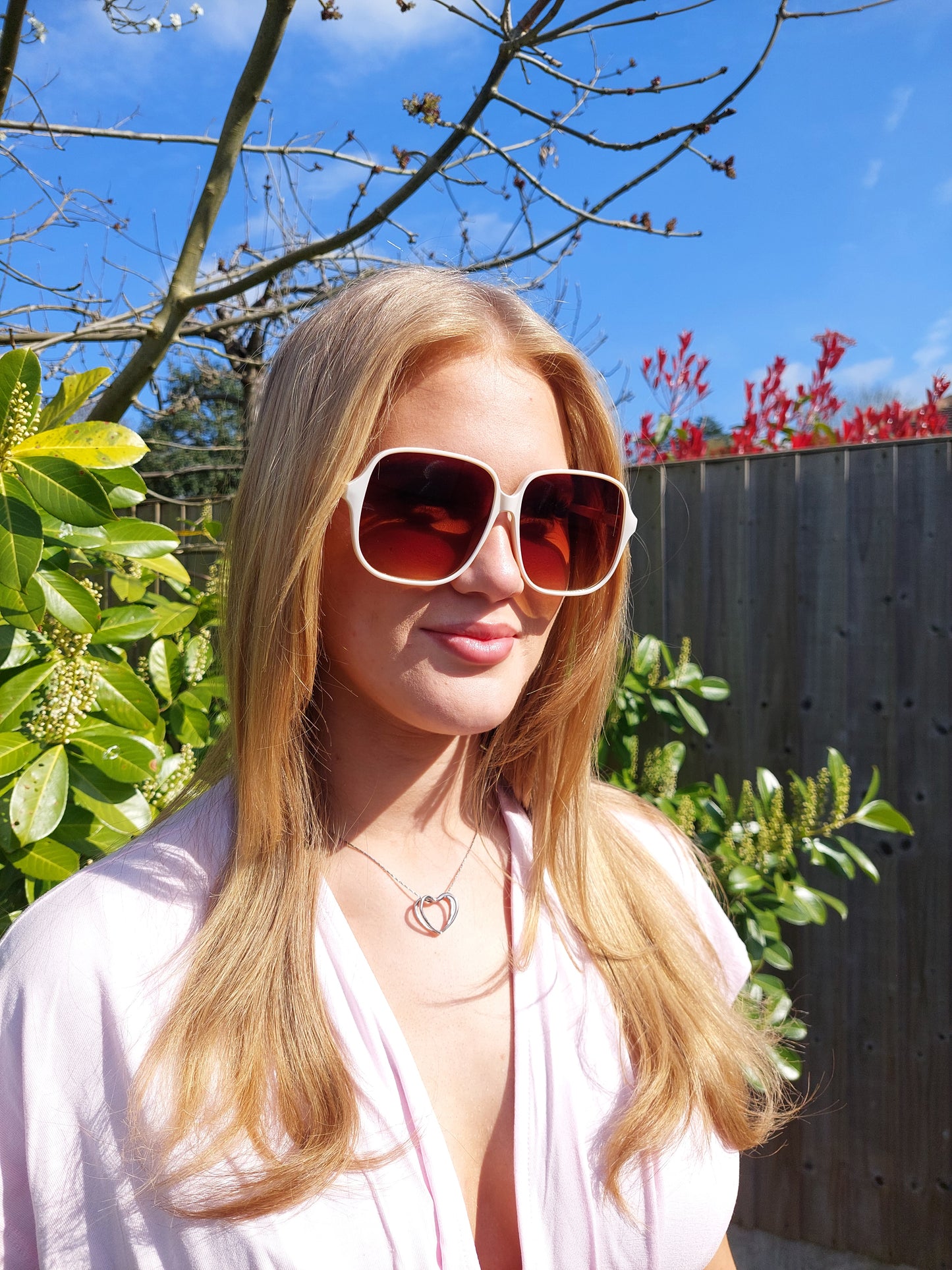 NEW ✨ Cher Retro Style Sunglasses In White - Filli London