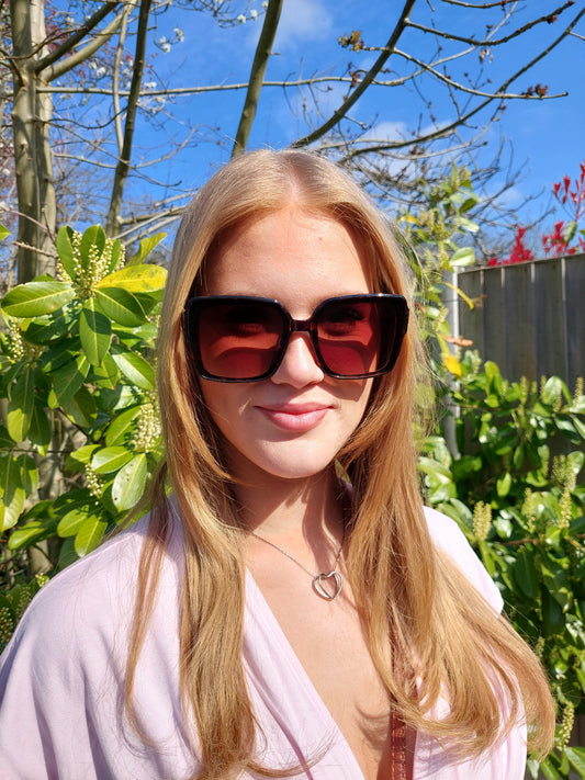 Bianca Oversized Retro Glam Sunglasses In Tortoise - Filli London