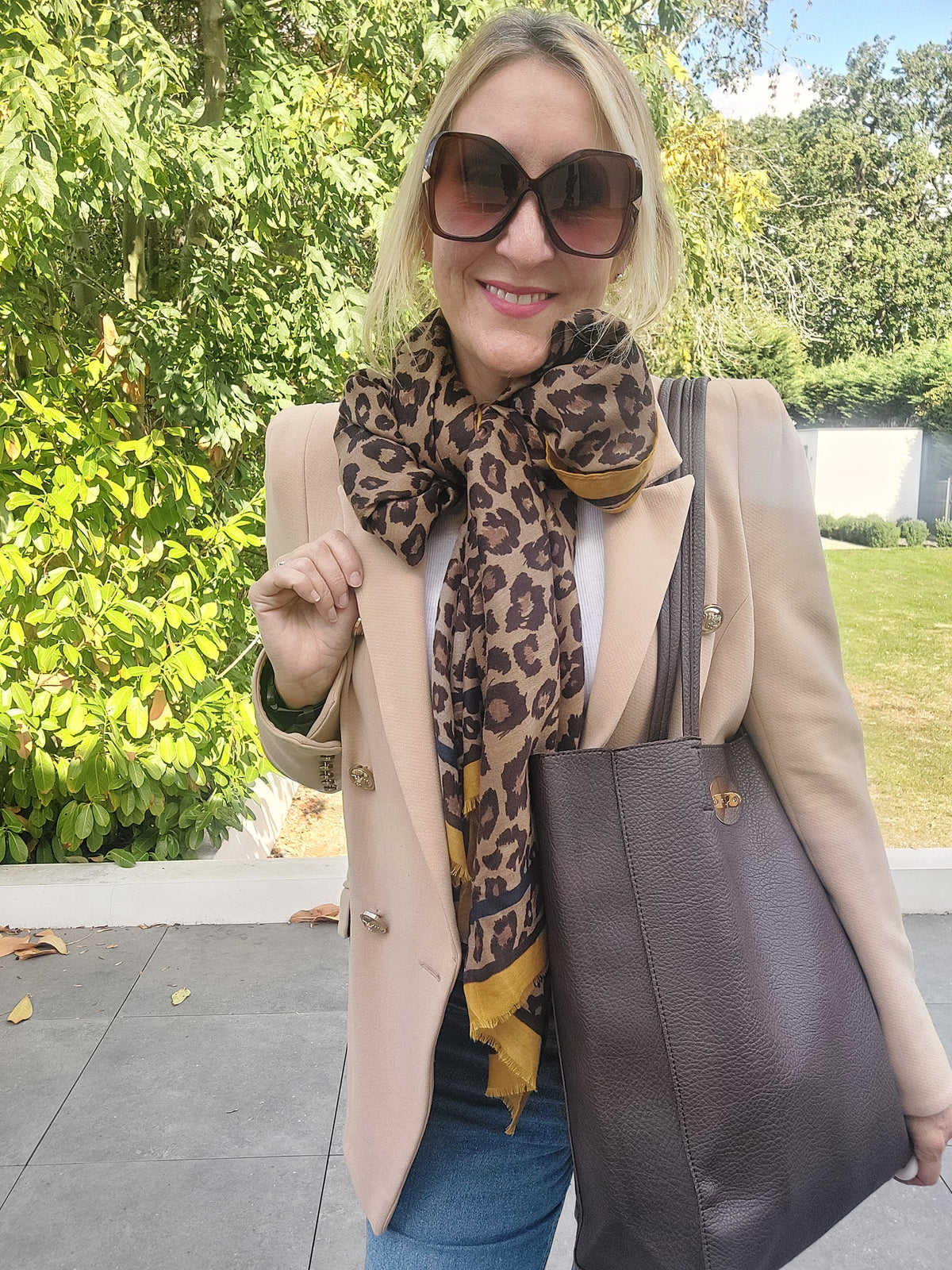 Soft Faux Leather Tote Bag In Coffee - Filli London