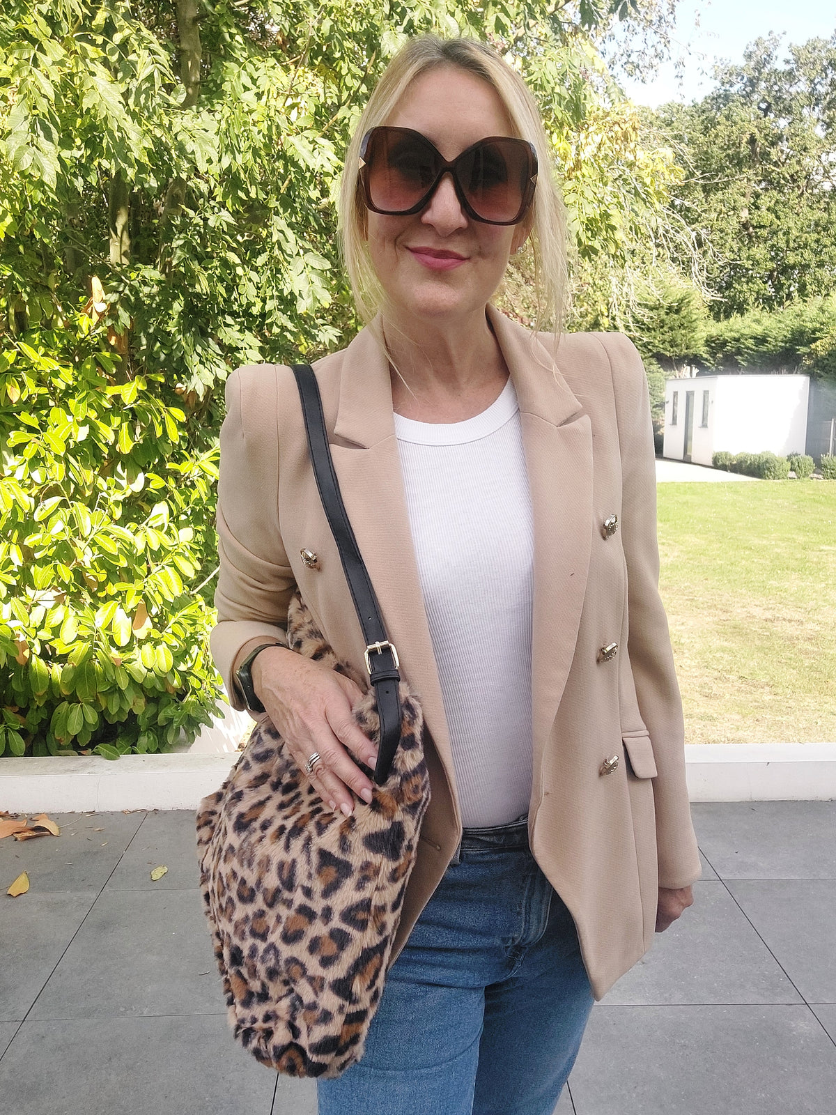 Faux Fur Leopard Slouch Bag - Filli London