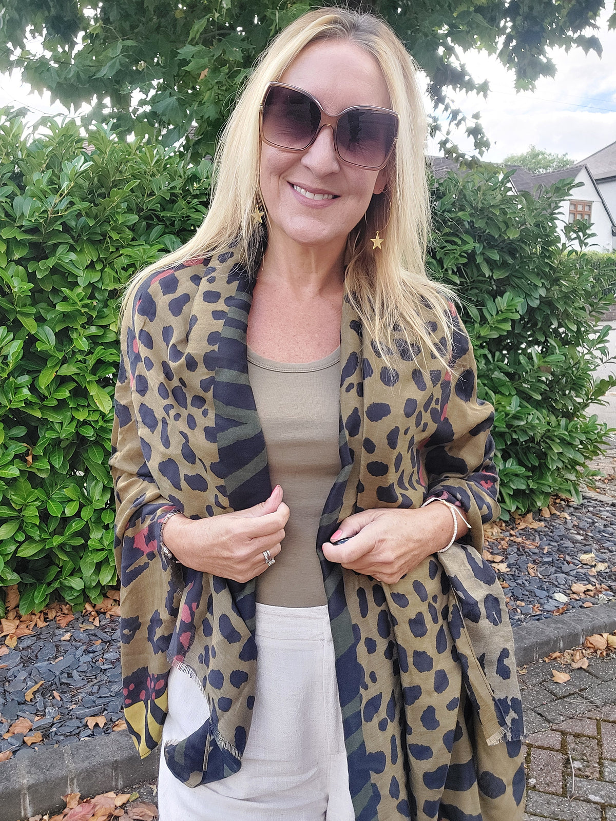 Best Seller✨Leopard Print Scarf In Olive Green